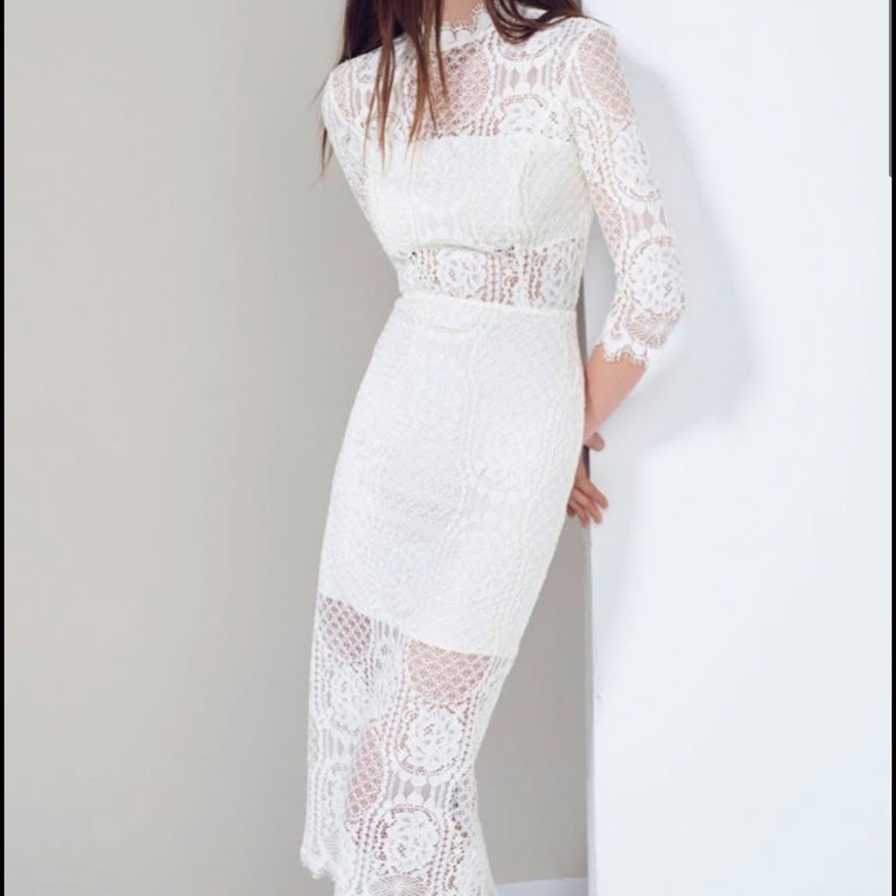 NWOT ALEXIS Miller Lace Sheer Cutout Panel Dress